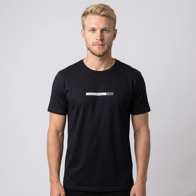 Camiseta Preta  | O Amor Me Amou | P