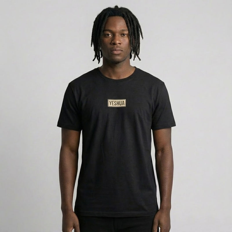Camiseta Preta | Yeshua - Bege | P