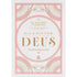 Livro Devocional Dia a Dia Com Deus, capa rosa e branca com detalhes geométricos. — Plenitude