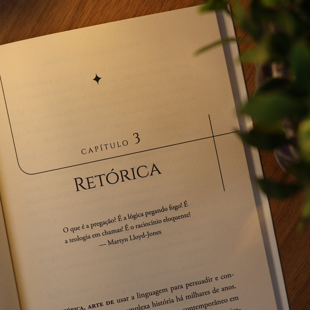 Abertura do capítulo 3, Retórica, do livro Homilética de Alef Lopes