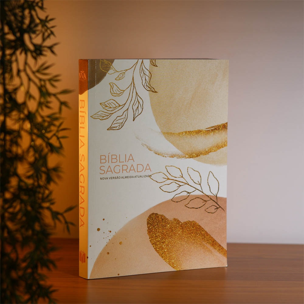 Kit 10 Bíblias Sagrada Brush e Folhas | NVA | Capa Brochura · foto 2