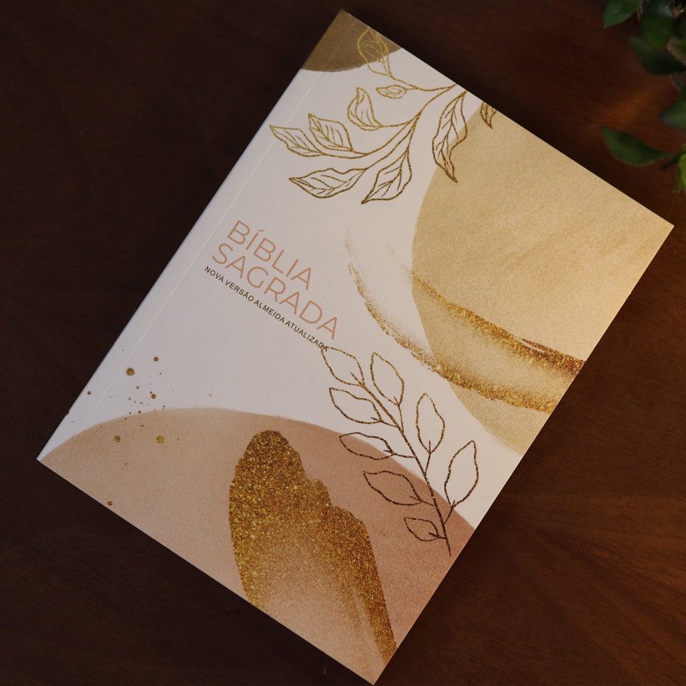 Kit 10 Bíblias Sagrada Brush e Folhas | NVA | Capa Brochura · foto 4