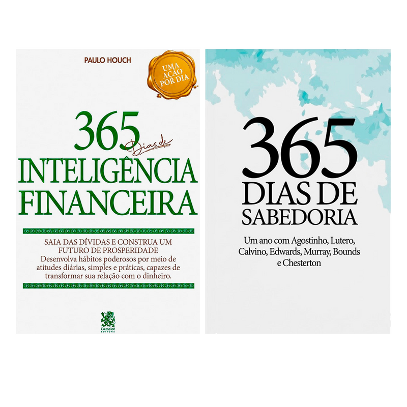 Kit 365 Dias de Inteligência Financeira | Paulo Houch + Devocional 365 Dias de Sabedoria