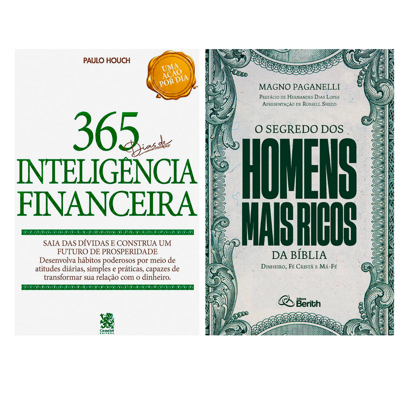 Kit 365 Dias de Inteligência Financeira | Paulo Houch + O Segredo dos Homens Mais Ricos da Bíblia | Magno Paganelli