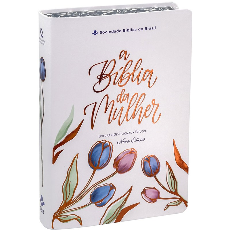 Capa de A Bíblia da Mulher | Letra Grande | NAA | Capa Luxo Branca — item do Kit A Bíblia da Mulher | Letra Grande | NAA | Capa Luxo Branca + Devocional Moldadas | 365 Dias com as Mulheres da Bíblia | Rute Salviano e Karina Bonello · foto 2