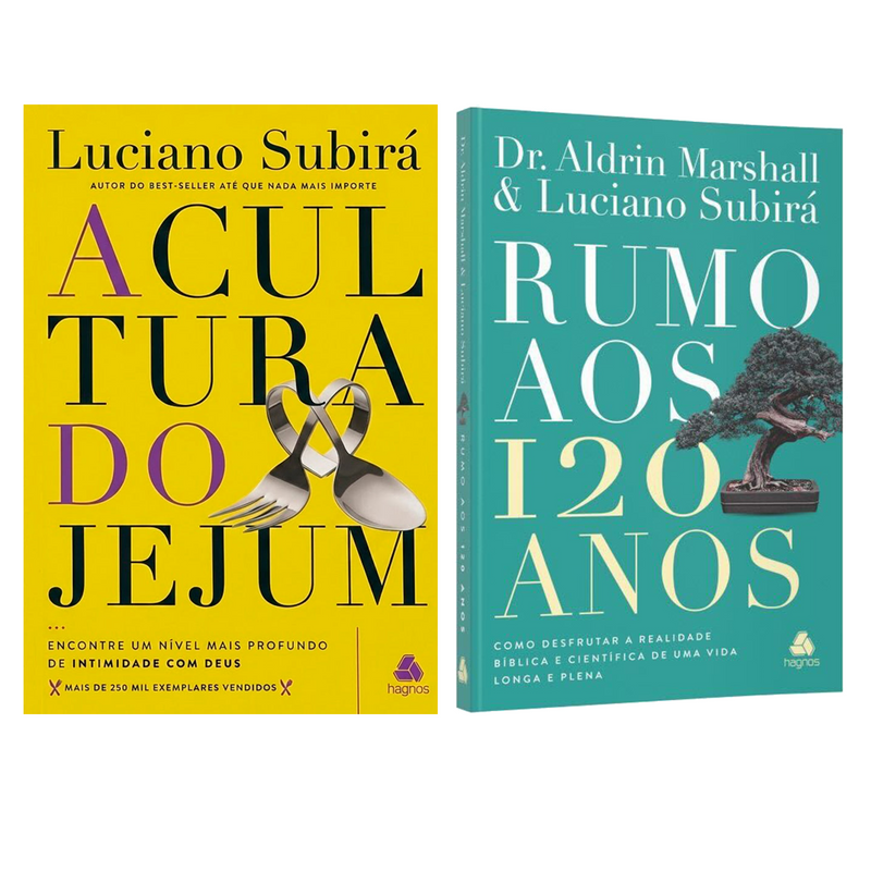 Kit A Cultura do Jejum | Luciano Subirá + Rumo Aos 120 Anos | Dr. Aldrian Marshal e Luciano Subirá