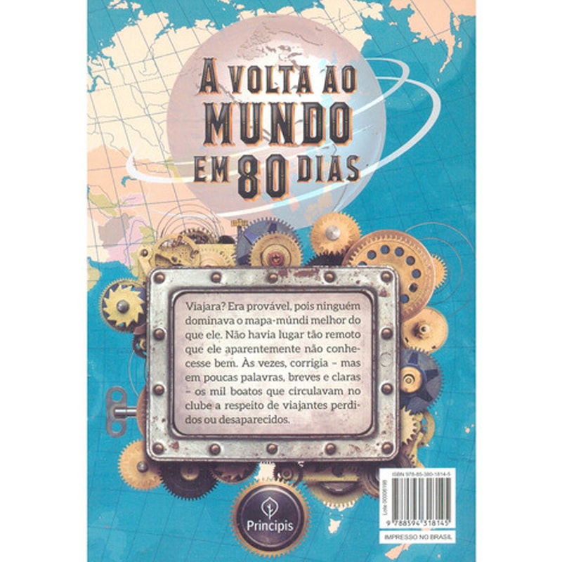 Capa de A Volta ao Mundo em 80 Dias | Júlio Verne — item do Kit A Volta ao Mundo em 80 Dias + Vinte Mil Léguas Submarinas + Viagem ao Centro da Terra | Júlio Verne · foto 2