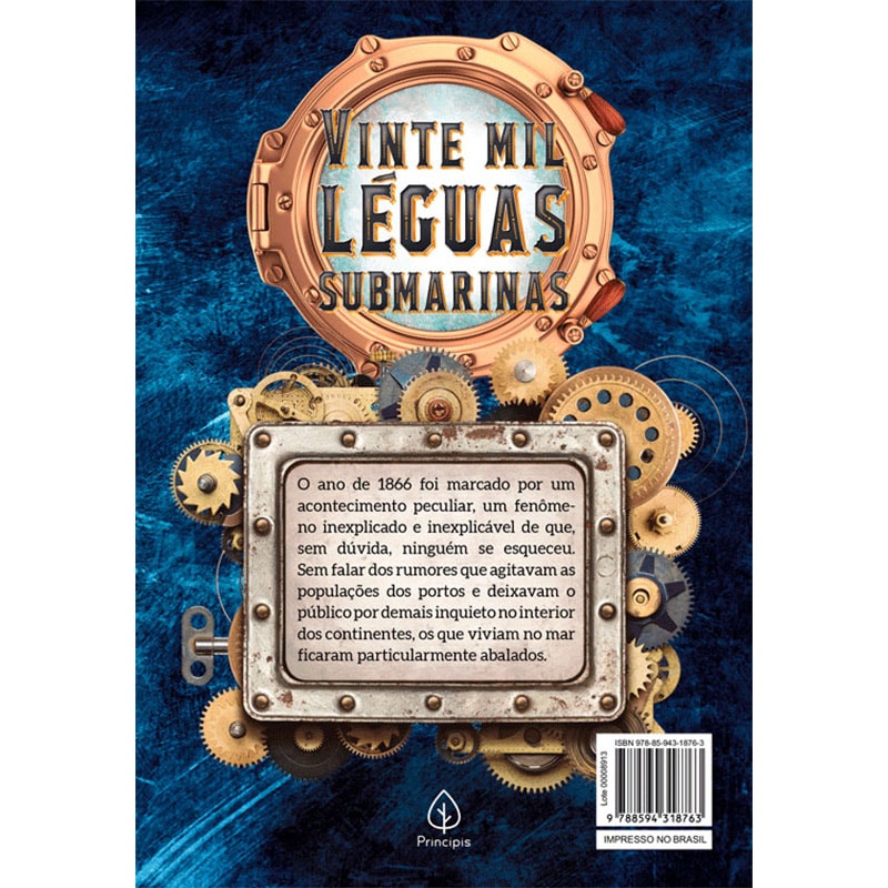 Capa de Vinte Mil Léguas Submarinas | Júlio Verne — item do Kit A Volta ao Mundo em 80 Dias + Vinte Mil Léguas Submarinas + Viagem ao Centro da Terra | Júlio Verne · foto 2