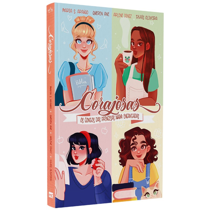 Capa de Corajosas | Os Contos das Princesas Nada Encantadas — item do Kit As Estrelas Sempre Brilham Acima das Nuvens Escuras | Pat Müller + Meu Sol de Primavera | Queren Ane + Corajosas | Os Contos das Princesas Nada Encantadas