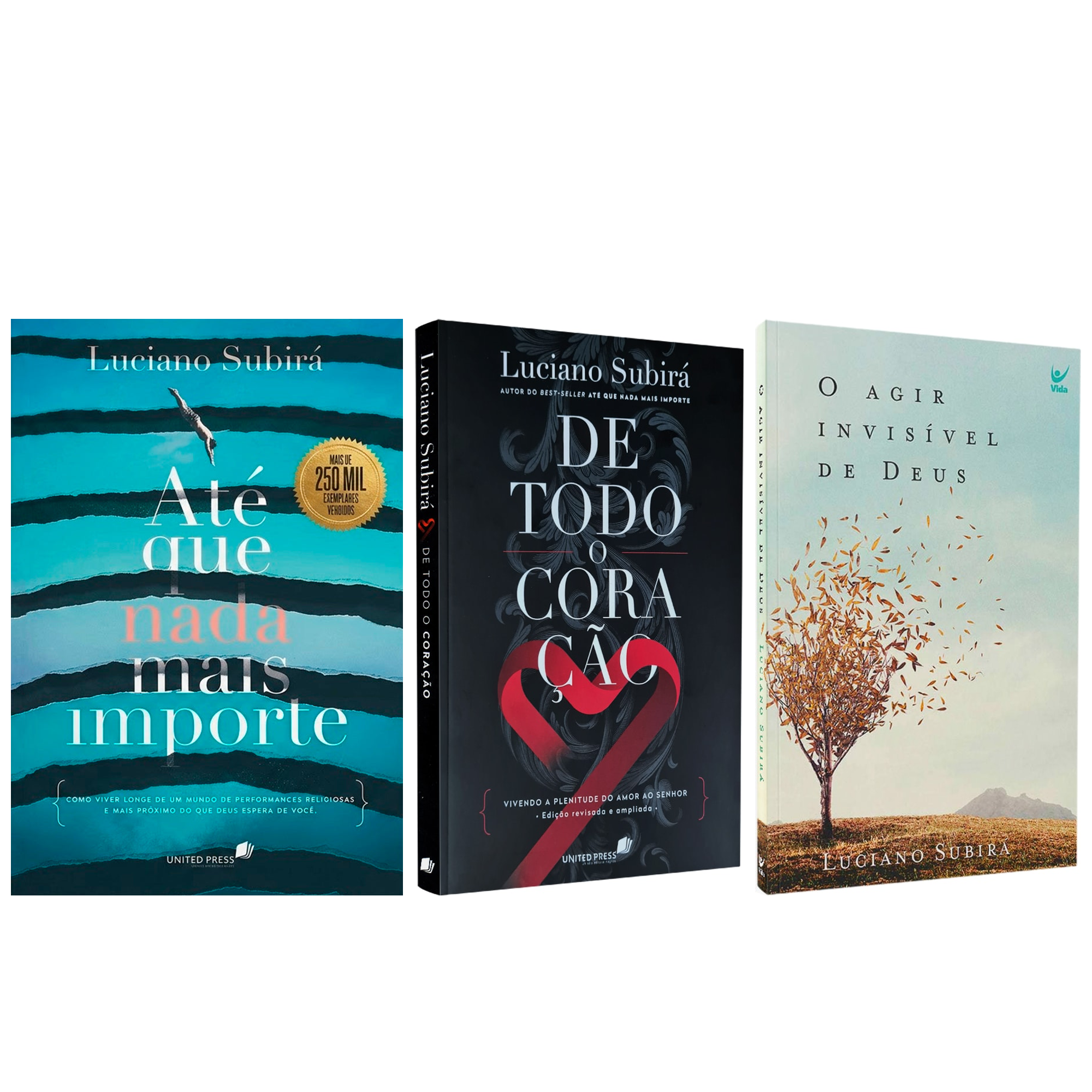 Kit Até que Nada Mais Importe + De todo o Coração + O Agir Invisível de Deus | Luciano Subirá