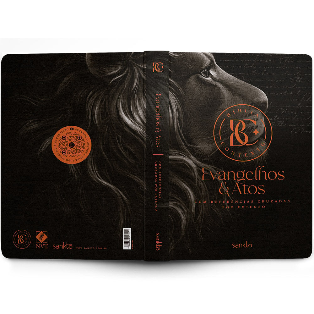 Capa de Bíblia Contexto | Evangelho e Atos | NVT | Capa Dura | Leão — item do Kit Bíblia Contexto Salmos e Provérbios + Bíblia Contexto Evangelho e Atos | NVT | Capa Dura | Leão · foto 8