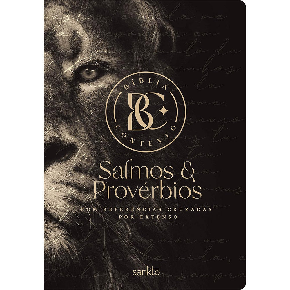 Capa de Bíblia Contexto | Salmos e Provérbios | NVT | Capa Dura | Leão — item do Kit Bíblia Contexto Salmos e Provérbios + Bíblia Contexto Evangelho e Atos | NVT | Capa Dura | Leão