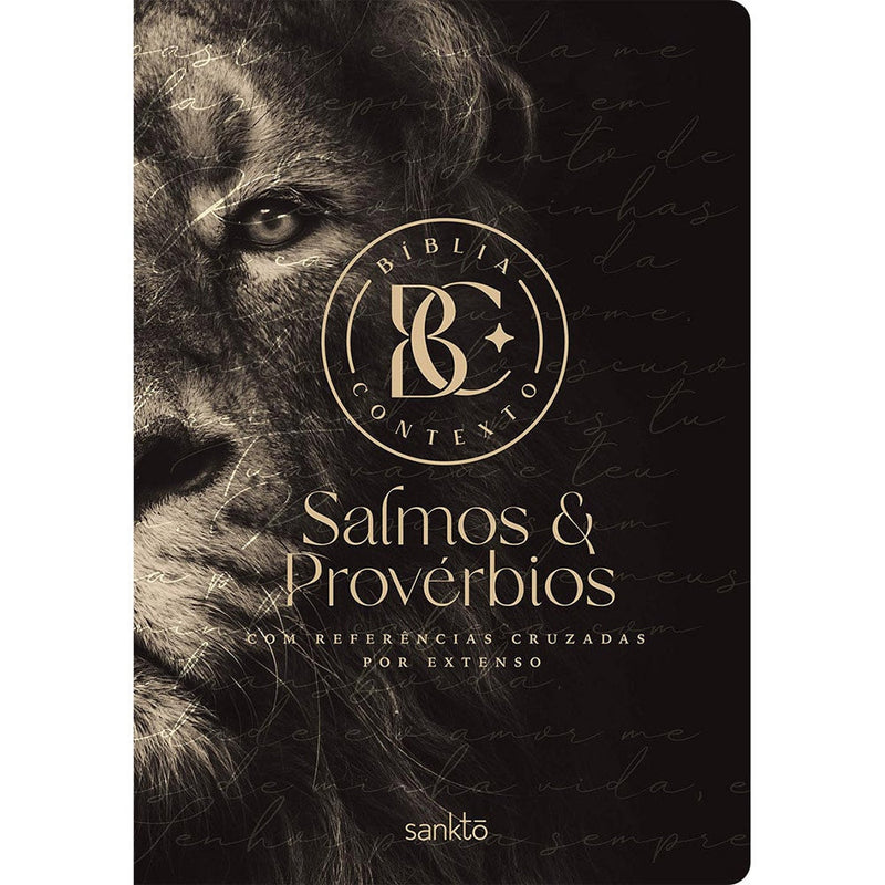 Capa de Bíblia Contexto | Salmos e Provérbios | NVT | Capa Dura | Leão — item do Kit Bíblia Contexto Salmos e Provérbios + Bíblia Contexto Evangelho e Atos | NVT | Capa Dura | Leão