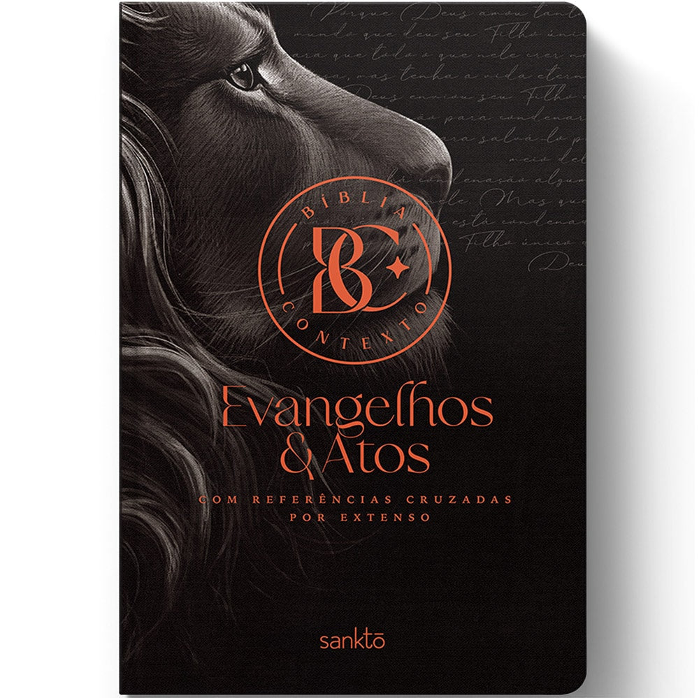 Capa de Bíblia Contexto | Evangelho e Atos | NVT | Capa Dura | Leão — item do Kit Bíblia Contexto Salmos e Provérbios + Bíblia Contexto Evangelho e Atos | NVT | Capa Dura | Leão