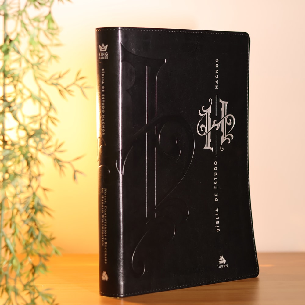 Capa de Bíblia de Estudo Hagnos | King James | Capa Luxo Preta — item do Kit Bíblia de Estudo Hagnos | King James | Capa Luxo Preta + Confissões | Clássicos da Literatura | Agostinho · foto 2