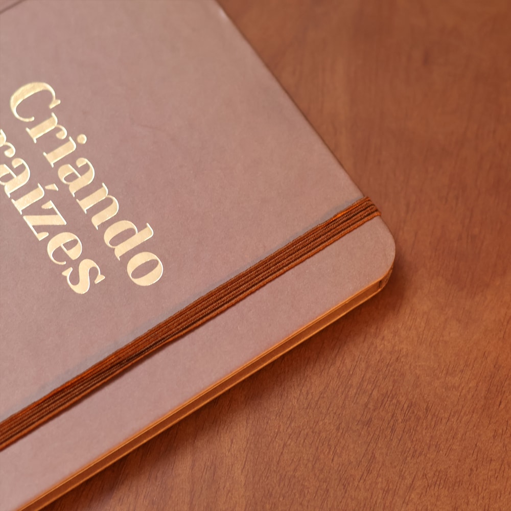 Capa de Moleskine | Criando Raízes | Bronze | Viviane Martinello — item do Kit Bíblia De Estudo Joyce Meyer | NVI | Letra Grande | Capa Marrom Claro + Moleskine Criando Raízes | Bronze | Viviane Martinello · foto 5