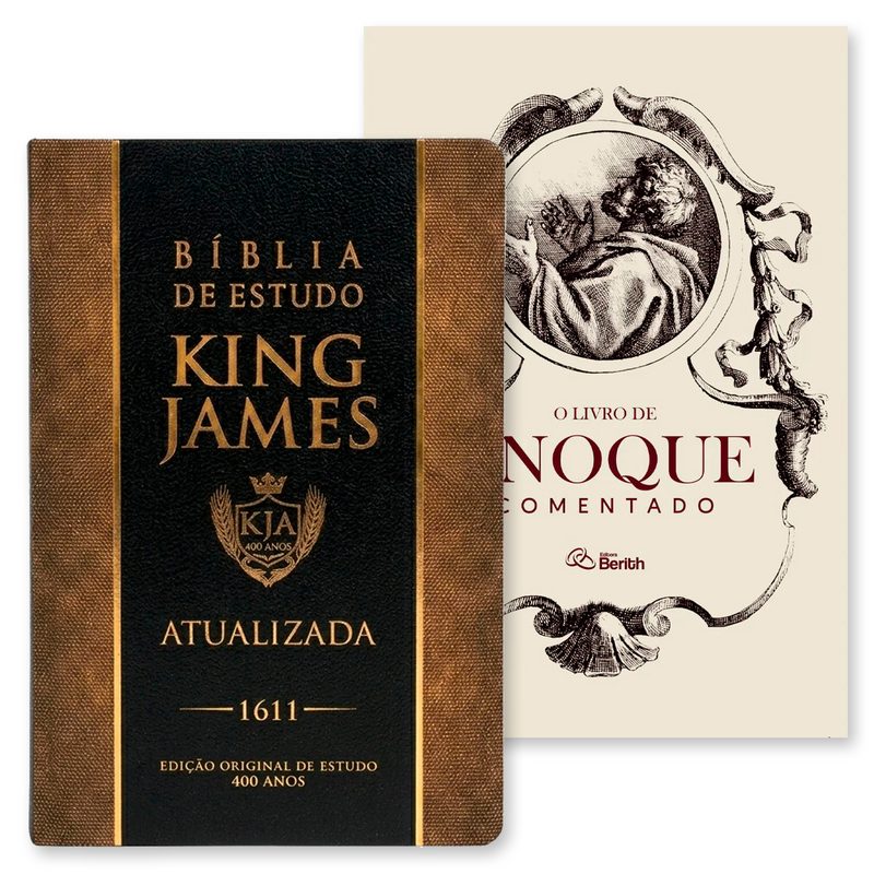 Kit Bíblia de Estudo King James 1611 | KJA 400 Anos | Full Collor | Capa Dura + O Livro de Enoque | Comentado