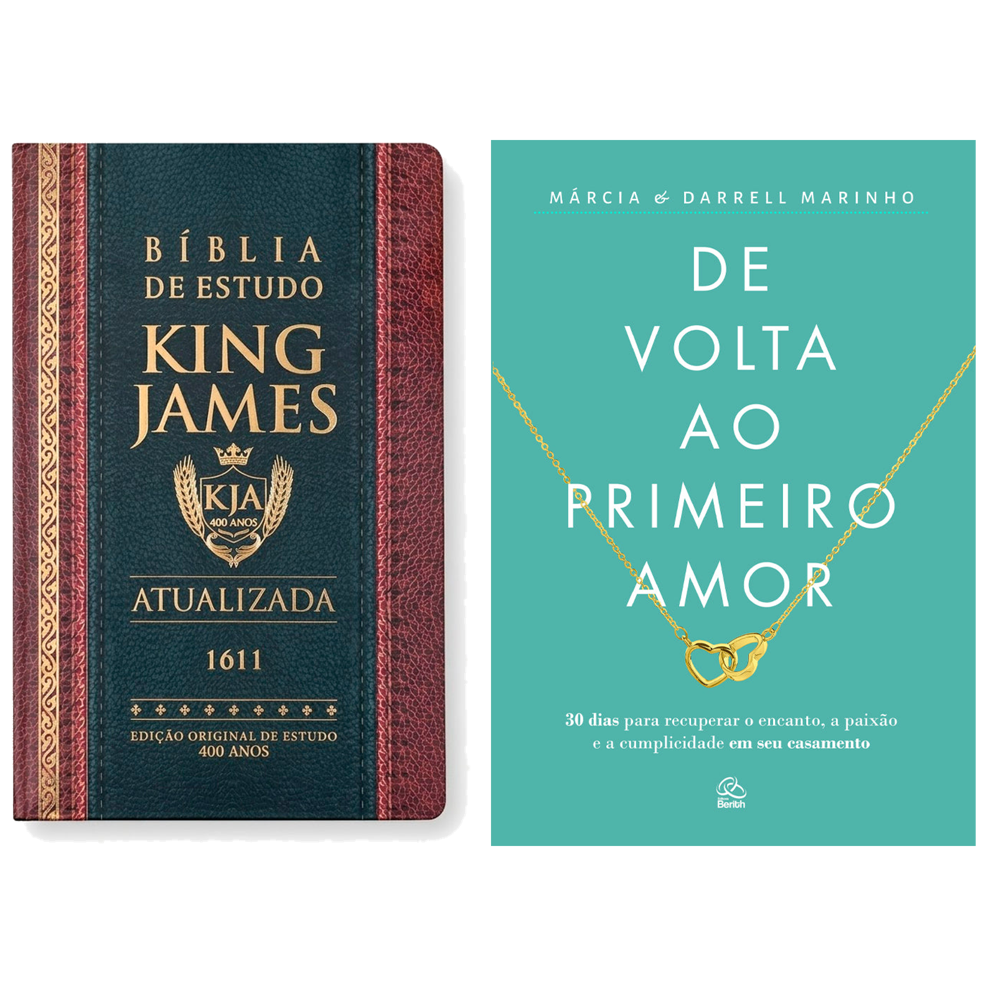 Kit Bíblia de Estudo King James Atualizada | Hipergigante | Full Collor | Capa Dura + De Volta ao Primeiro Amor | Márcia e Darrell Marinho