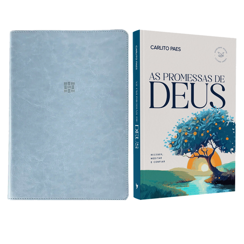 Kit Bíblia de Estudo Para Toda Mulher | NVT | Capa Azul + Devocional As Promessas de Deus | Carlito Paes