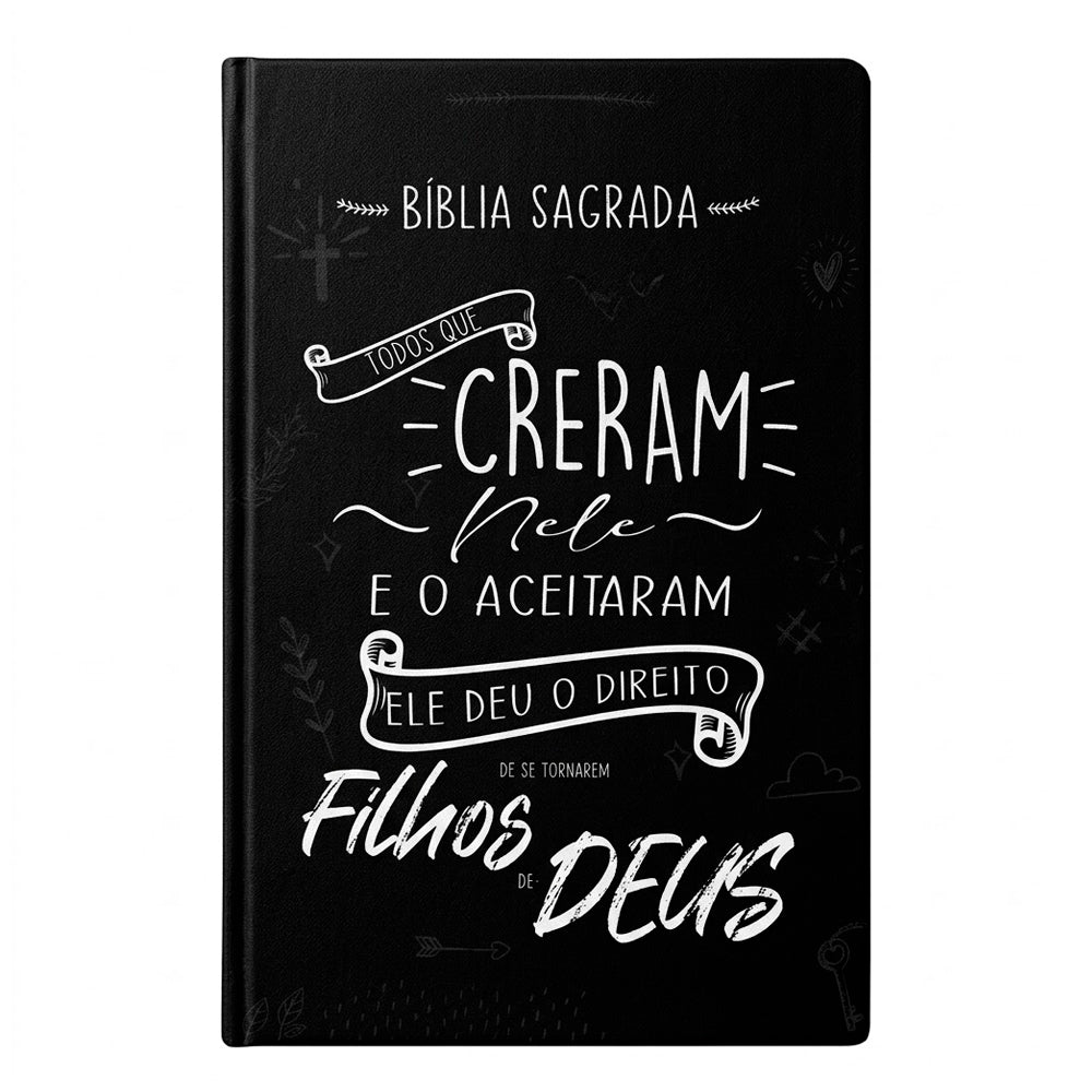 Capa de Bíblia Sagrada Creram Nele | NVI | Letra Normal | Capa Dura Preta — item do Kit Bíblia Sagrada Creram Nele | NVI | Letra Normal | Capa Dura Preta 5un