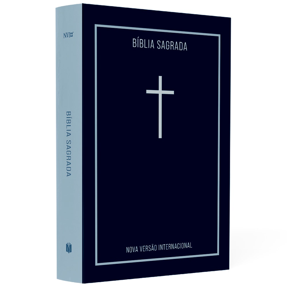 Capa de Bíblia Sagrada Cruz Azul | NVI | Capa Brochura — item do Kit Bíblia Sagrada Cruz Azul | NVI | Capa Brochura 10un
