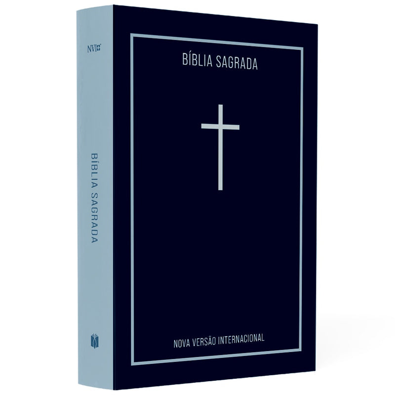 Capa de Bíblia Sagrada Cruz Azul | NVI | Capa Brochura — item do Kit Bíblia Sagrada Cruz Azul | NVI | Capa Brochura 10un