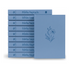 Kit Bíblia Sagrada Flor Minimalista Azul | NAA | Letra Normal | Capa Ilustrada 10un