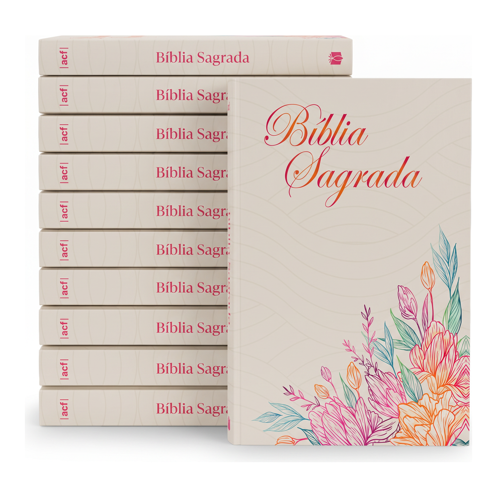 Kit Bíblia Sagrada Josué 1:9 | ACF | Letra Normal | Capa Brochura 10un