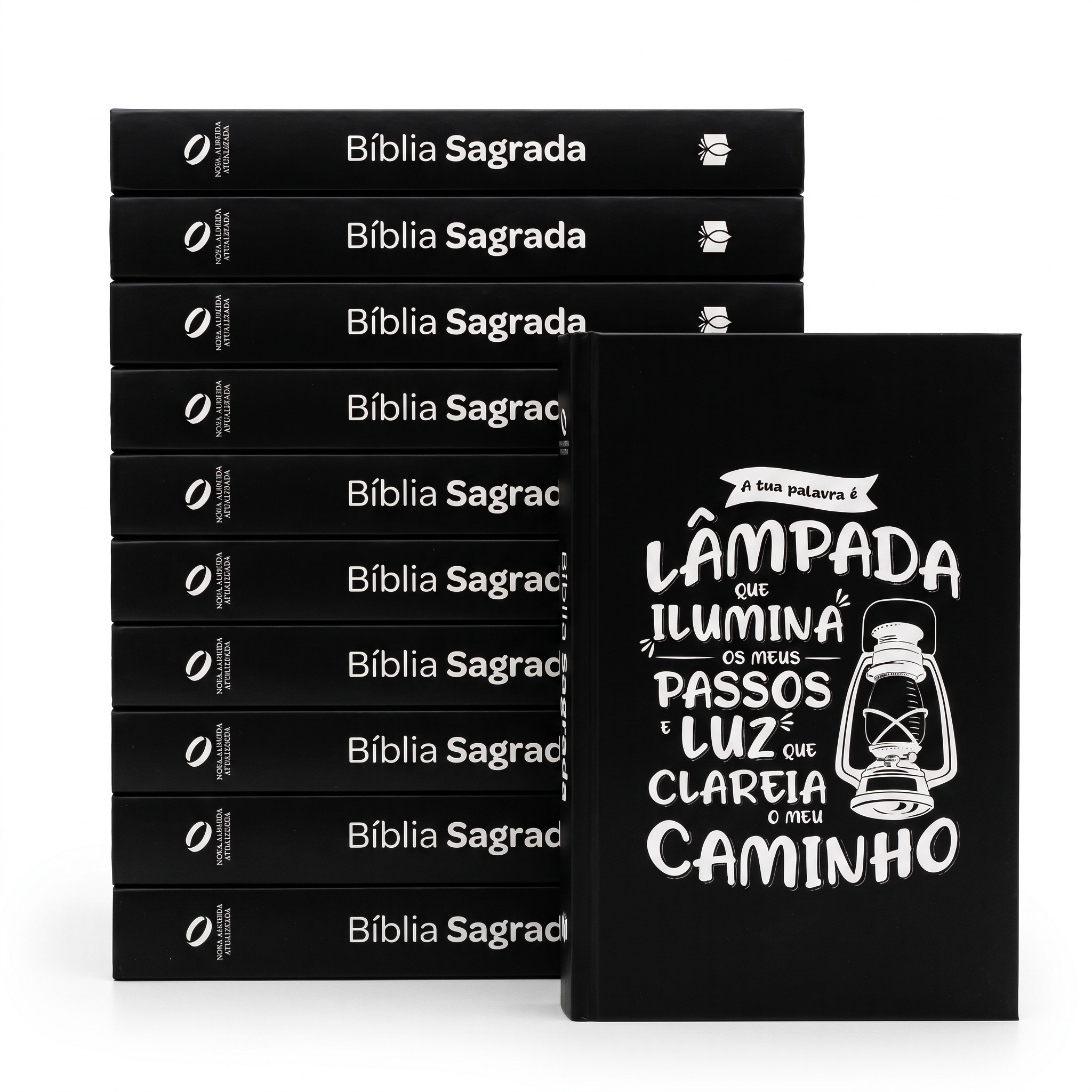 Kit Bíblia Sagrada Lâmpada Salmos 119 | NAA | Letra Normal | Capa Ilustrada 10un