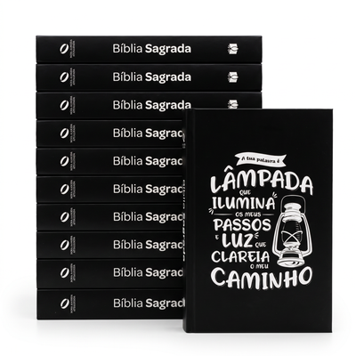 Kit Bíblia Sagrada Lâmpada Salmos 119 | NAA | Letra Normal | Capa Ilustrada 10un