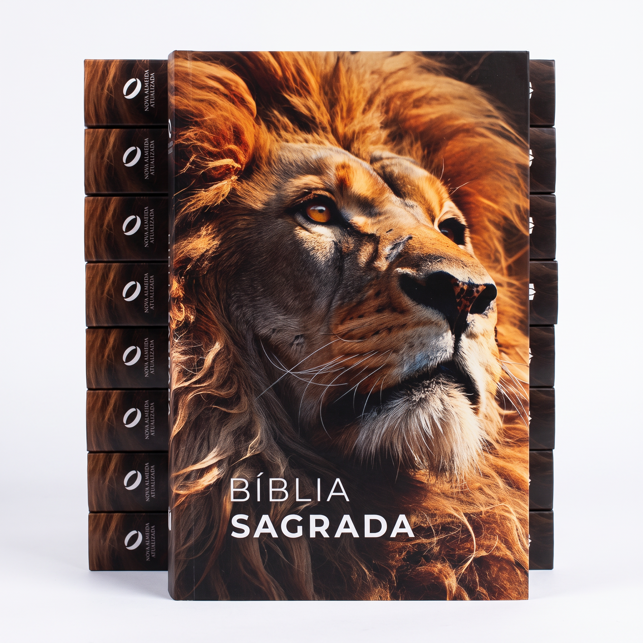 Kit Bíblia Sagrada Leão Supreme | NAA | Letra Normal | Capa Ilustrada 10un