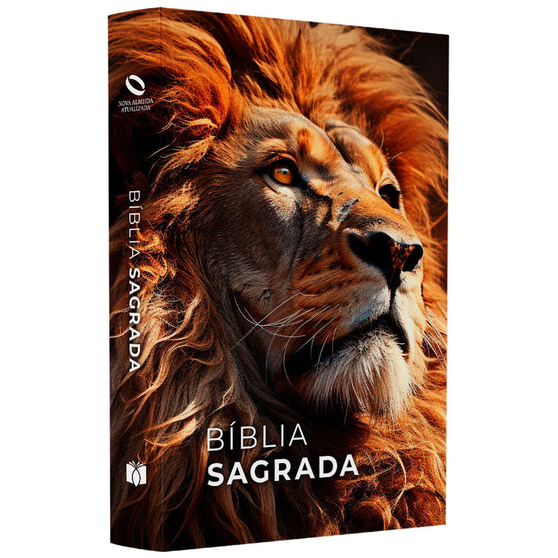 Capa de Bíblia Sagrada Leão Supreme | NAA | Letra Normal | Capa Ilustrada — item do Kit Bíblia Sagrada Leão Supreme | NAA | Letra Normal | Capa Ilustrada 10un
