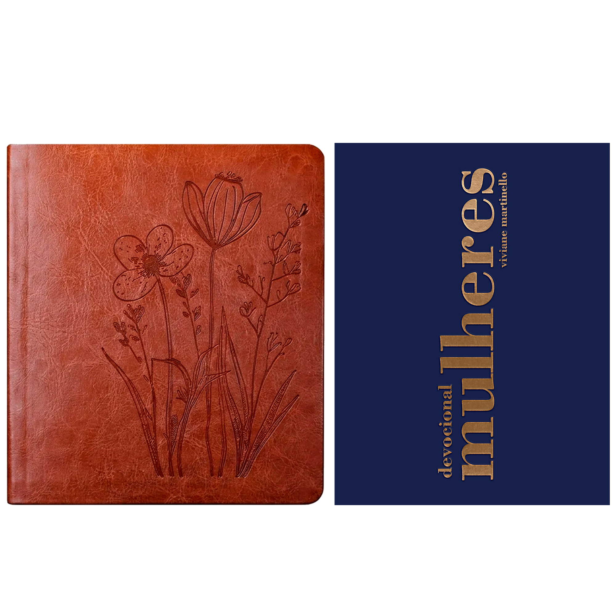 Kit Bíblia Sagrada Leia e Anote Jardim | NVT | Letra Grande | Capa Luxo Marrom + Devocional Mulheres 2027 | Viviane Martinello