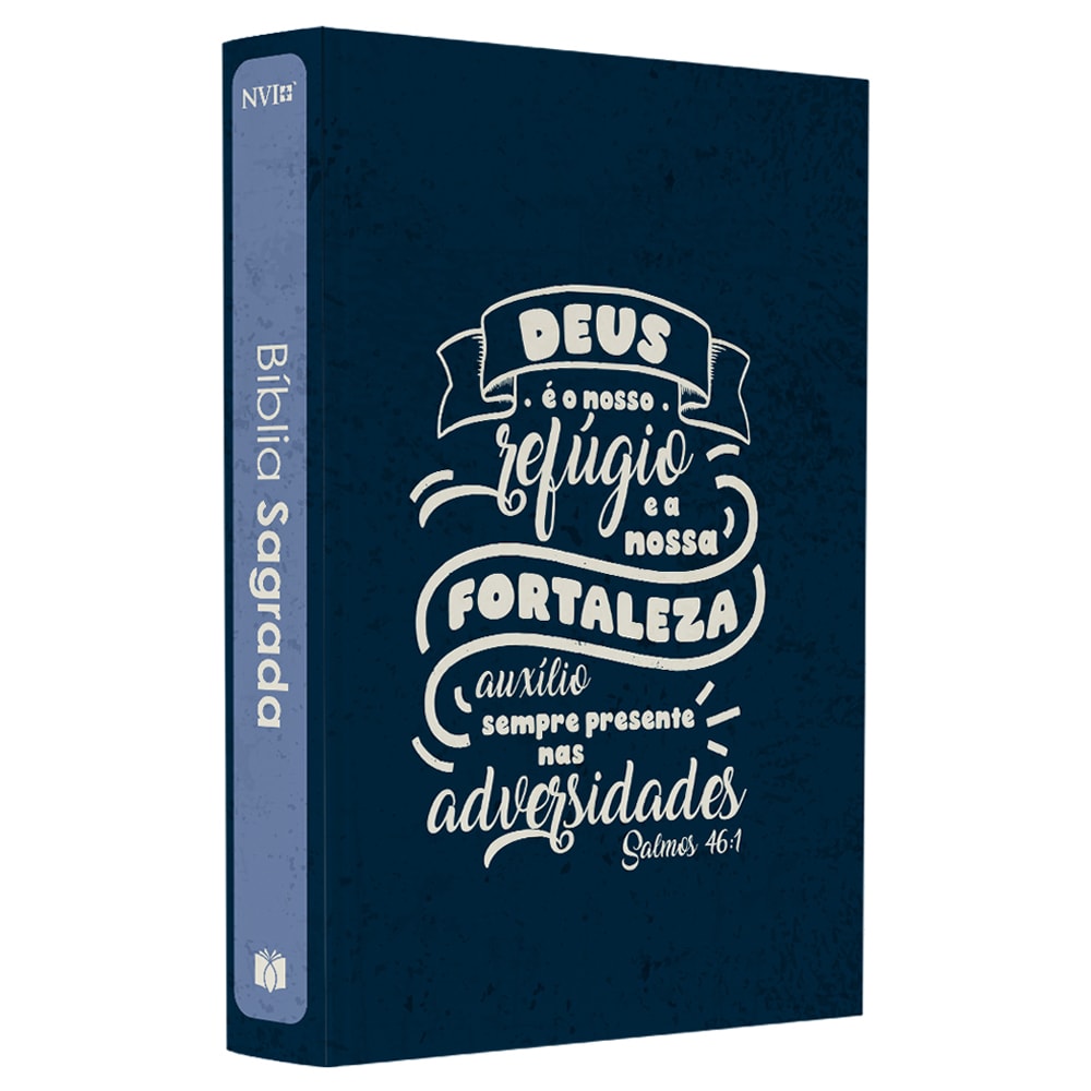 Capa de Bíblia Sagrada Lettering | NVI | Capa Brochura Azul — item do Kit Bíblia Sagrada Lettering | NVI | Capa Brochura Azul 10un