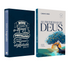 Kit Bíblia Sagrada Lettering | NVI | Capa Brochura Azul + Devocional As Promessas de Deus | Carlito Paes
