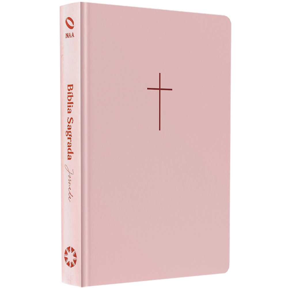 Capa de Bíblia Sagrada | NAA | Letra Grande | Capa Dura Cruz Rosa Com Espaço para Anotações — item do Kit Bíblia Sagrada | NAA | Letra Grande | Capa Dura Cruz Rosa Com Espaço para Anotações + Devocional Moldadas | 365 Dias com as Mulheres da Bíblia | Rute Salviano e Karina Bonello · foto 2