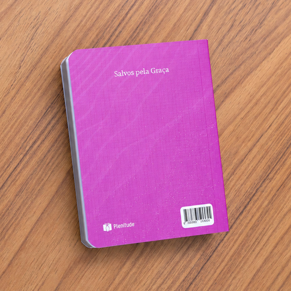 Capa de Bíblia Sagrada Pequena | ARC | Capa Brochura Salvos Pela Graça Rosa — item do Kit Bíblia Sagrada Pequena | ARC | Capa Brochura Salvos Pela Graça Rosa 10un · foto 9