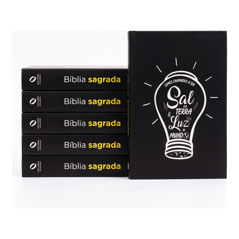 Kit Bíblia Sagrada Sal da Terra e Luz do Mundo | NAA | Letra Normal | Capa Ilustrada 5un