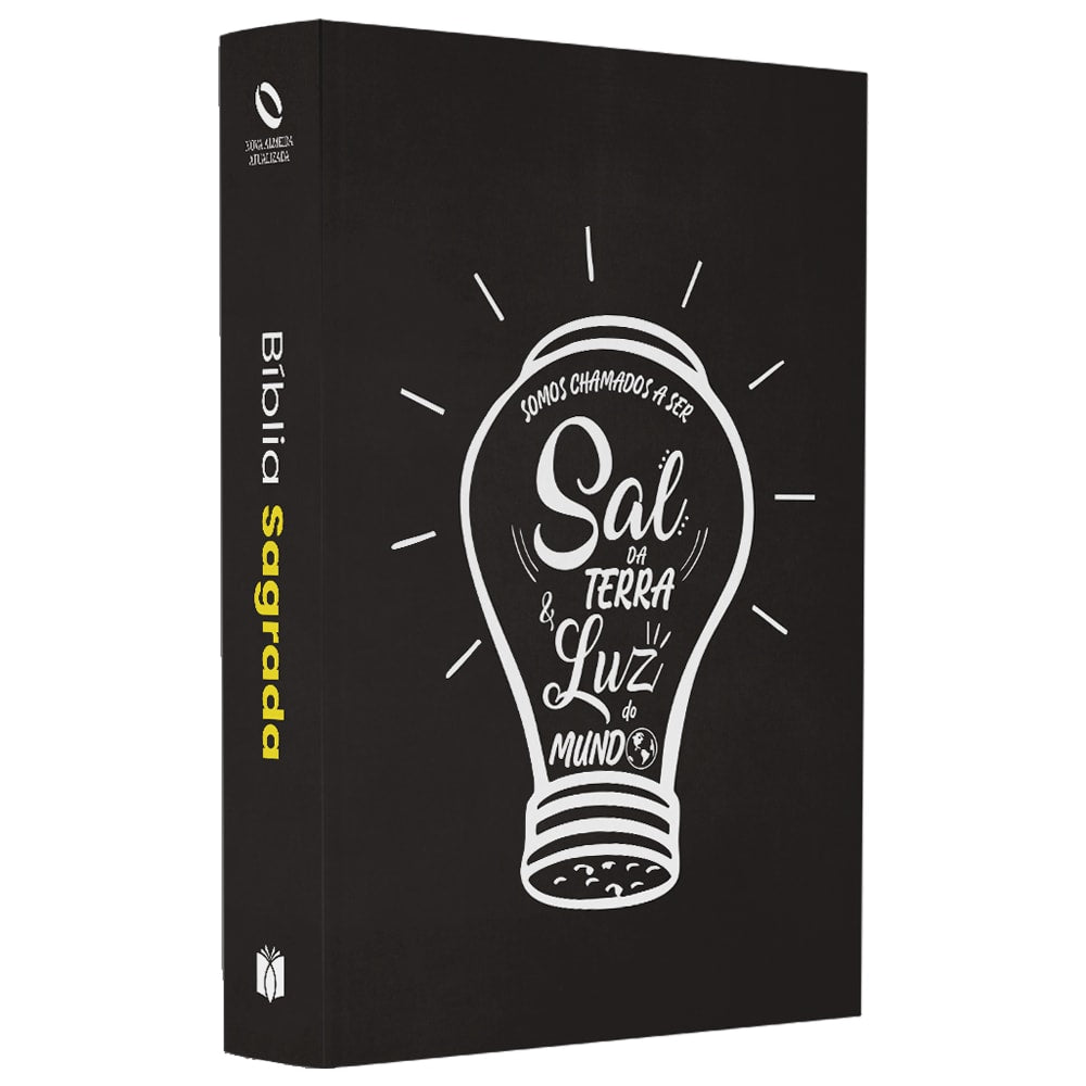 Capa de Bíblia Sagrada Sal da Terra e Luz do Mundo | NAA | Letra Normal | Capa Ilustrada — item do Kit Bíblia Sagrada Sal da Terra e Luz do Mundo | NAA | Letra Normal | Capa Ilustrada 10un