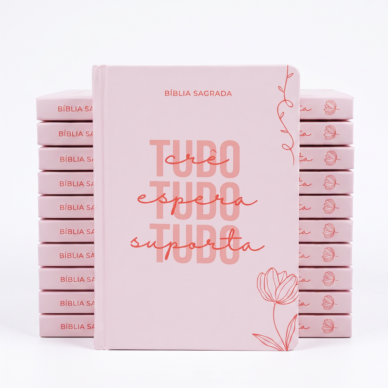 Kit Bíblia Sagrada Slim Tudo Crê | NVT | Capa Dura 10un