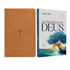 Kit Bíblia Slim NVT | Poder da Cruz | Capa Luxo Caramelo + Devocional As Promessas de Deus | Carlito Paes