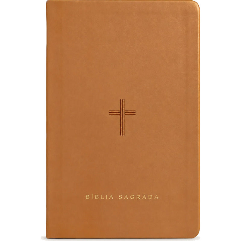 Capa de Bíblia Slim NVT | Poder da Cruz |  Capa Luxo Caramelo — item do Kit Bíblia Slim NVT | Poder da Cruz | Capa Luxo Caramelo + Grátis O Livro de Enoque