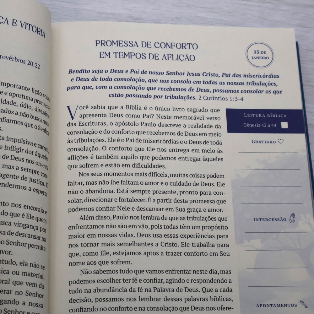 Capa de Devocional As Promessas de Deus  | Carlito Paes — item do Kit Bíblia Slim NVT | Poder da Cruz | Capa Luxo Marrom + Devocional As Promessas de Deus | Carlito Paes · foto 9