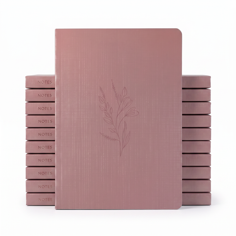 Kit Bloco de Anotações Flor Minimalista | Capa Brochura 10un