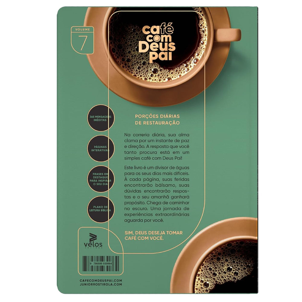 Capa de Café Com Deus Pai 2027 | Júnior Rostirola | Capa Brochura — item do Kit Café Com Deus Pai 2027 | Júnior Rostirola | Capa Brochura + Devocional Mulheres 2027 | Viviane Martinello + Grátis Marca Página 3D I Love Jesus · foto 5