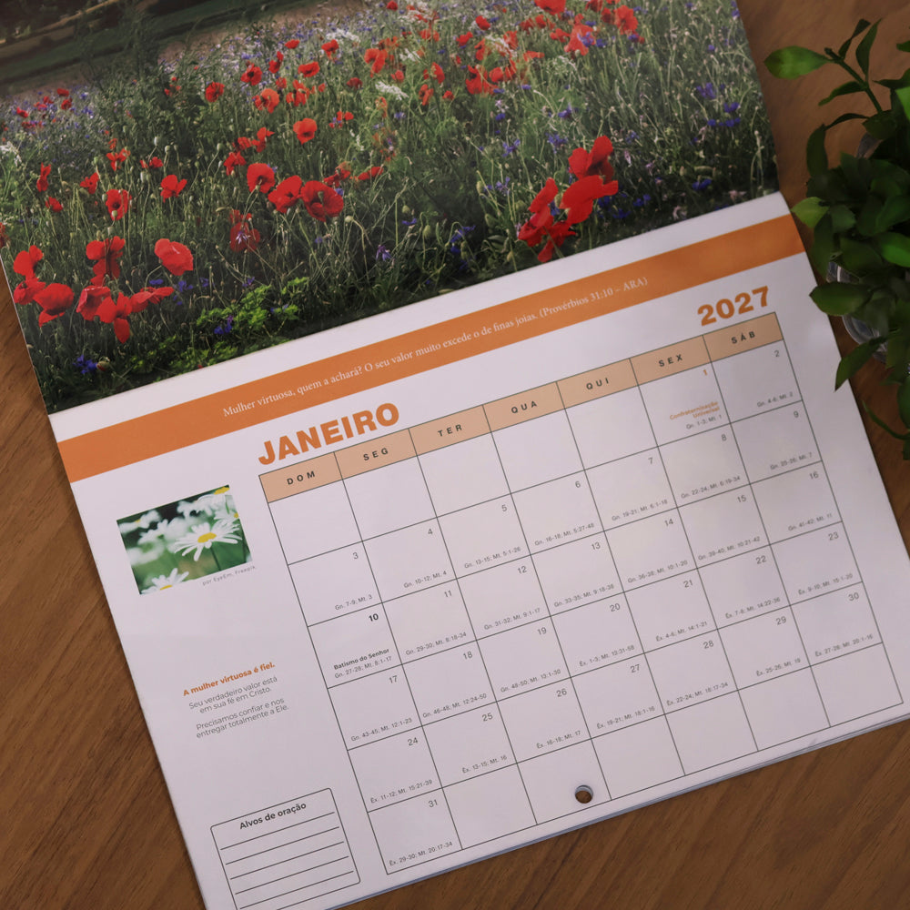 Capa de Calendário de Parede 2027 | Jardim das Virtudes — item do Kit Calendário de Parede 2027 | Jardim das Virtudes 10un · foto 5