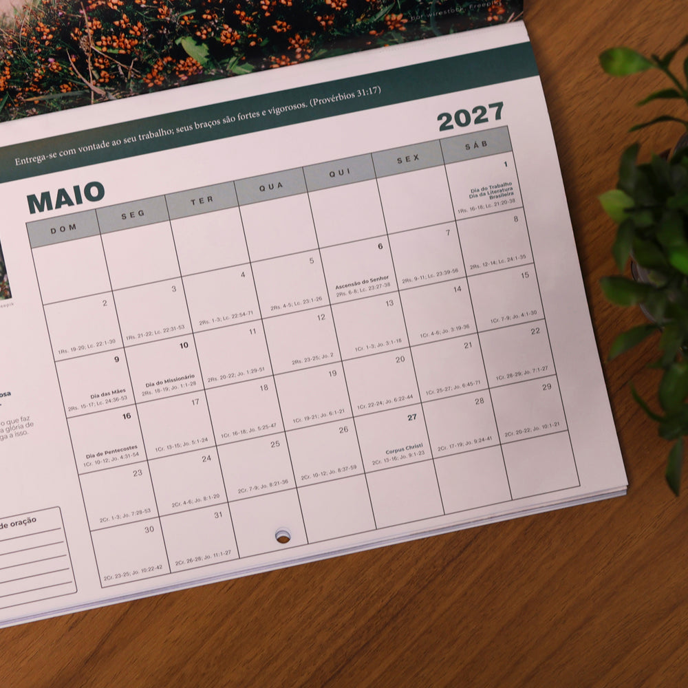 Capa de Calendário de Parede 2027 | Jardim das Virtudes — item do Kit Calendário de Parede 2027 | Jardim das Virtudes 10un · foto 6