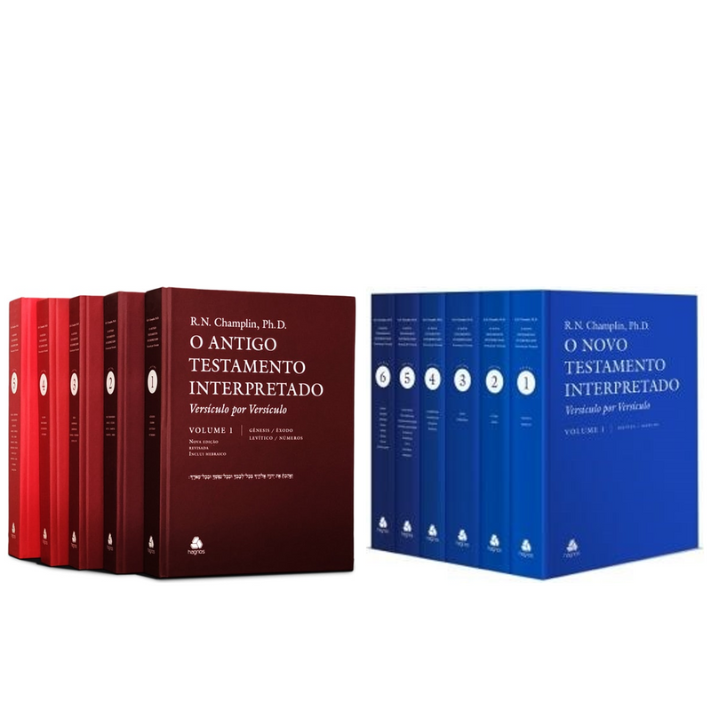 Kit Comentário Bíblico Antigo Testamento Interpretado 5 Vol. + Novo Testamento Interpretado 6 Vol. | Russel N. Champlin