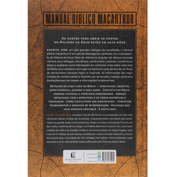Capa de Manual bíblico Macarthur | Livro por livro — item do Kit Comentário Bíblico MacArthur + Manual Bíblico MacArthur · foto 2