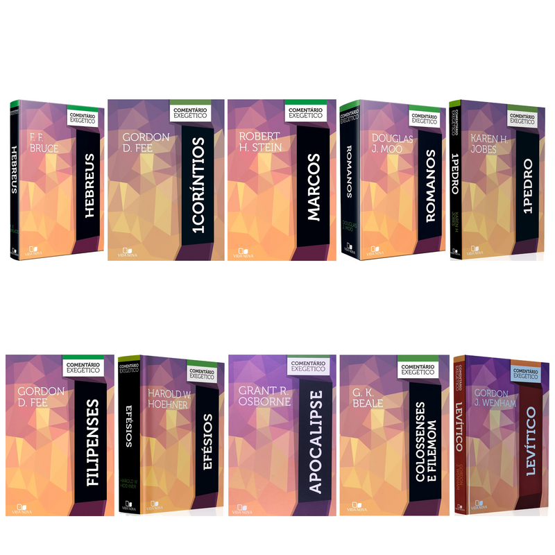 Kit Comentário Exegético Hebreus | Bruce + 1 Coríntios + Filipenses | Fee + Marcos | Stein + Romanos | Moo + 1 Pedro | Jobes + Efésios | Hoehner + Apocalipse | Osborne + Colossenses e Filemom | Beale + Levítico | Wenham